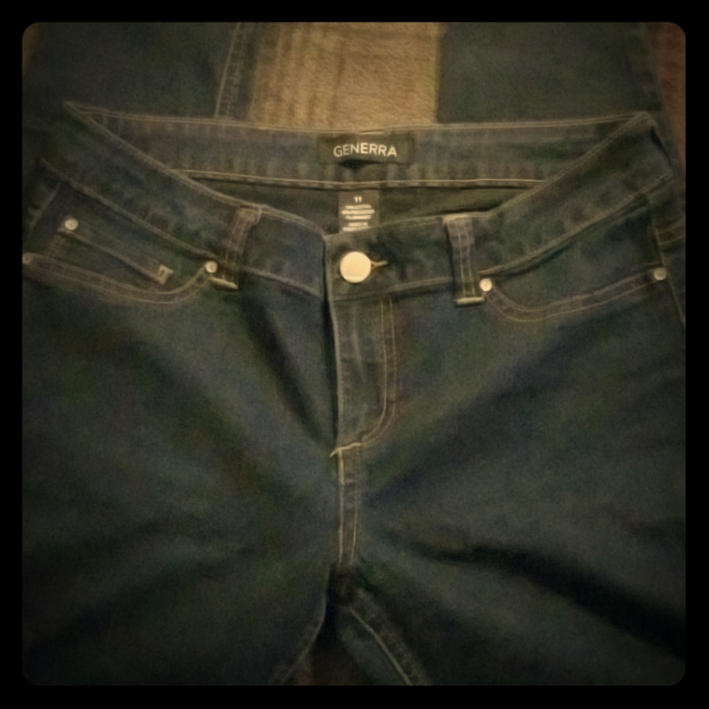 Dark blue jeans